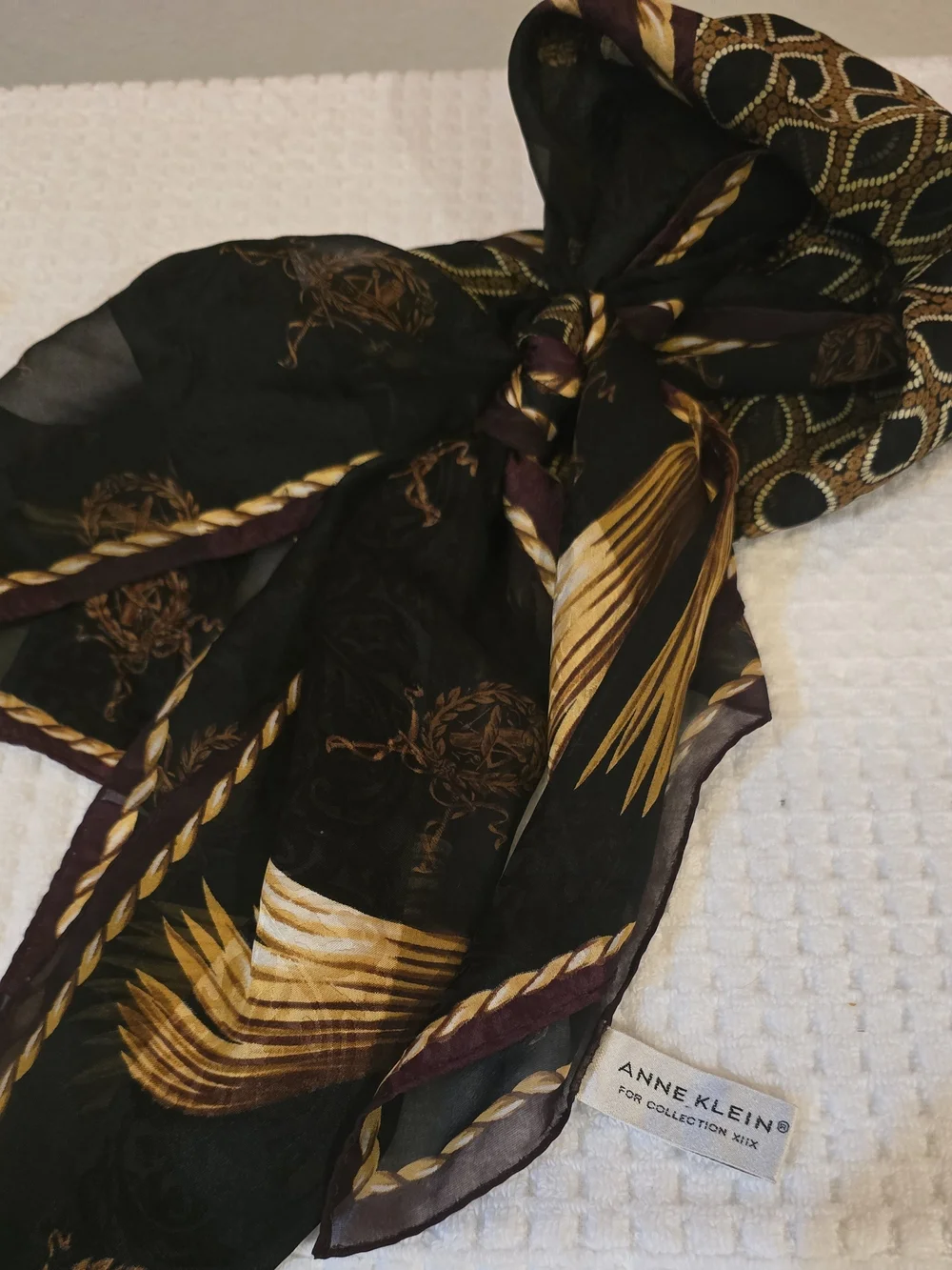 Anne Klein for Collection XII silk scarf